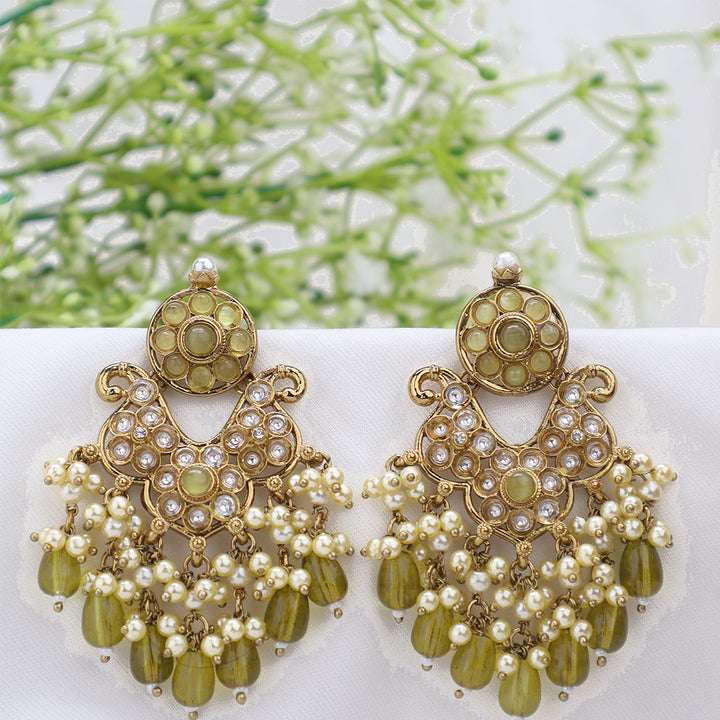Short Brass Earring P4455