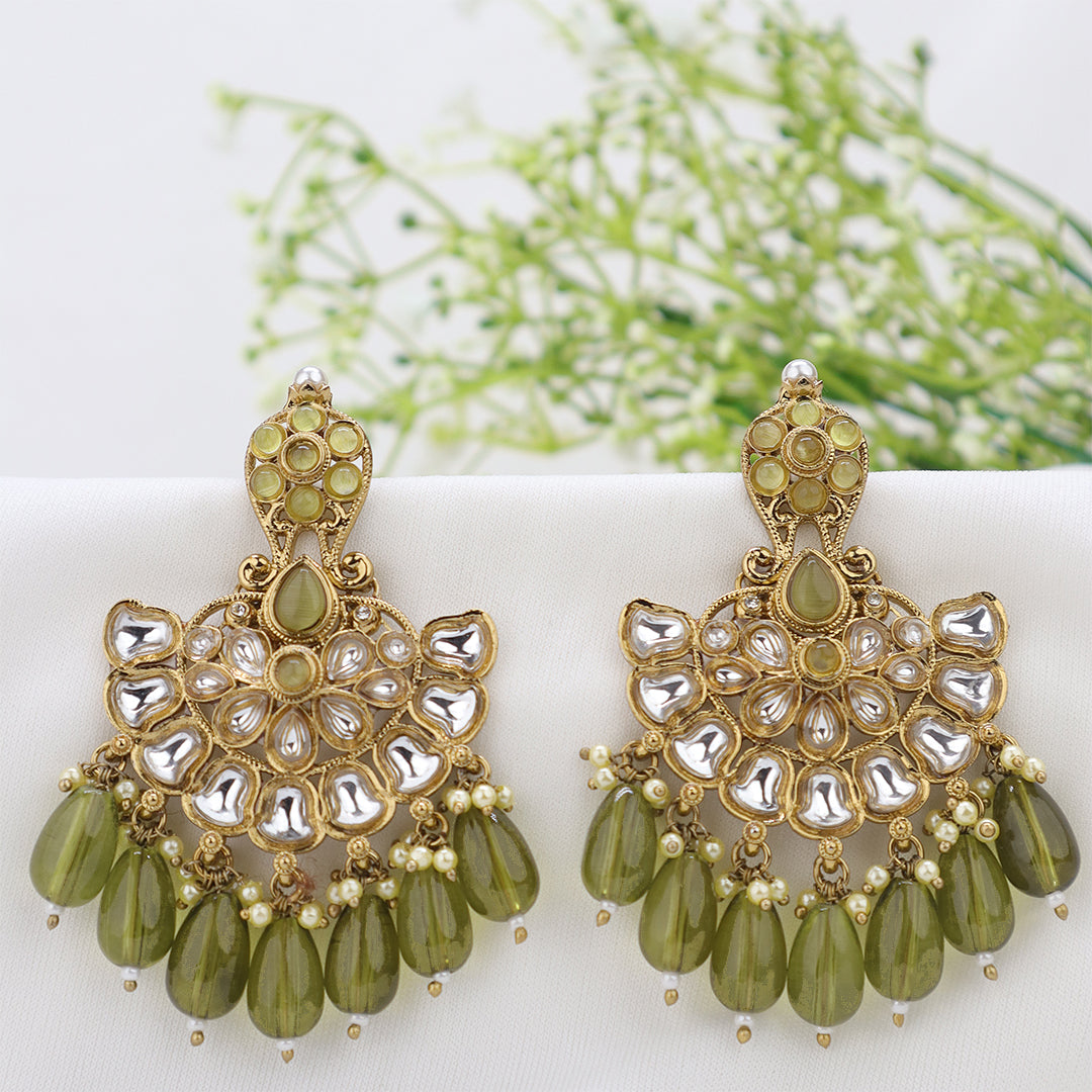 Short Brass Earring P4459