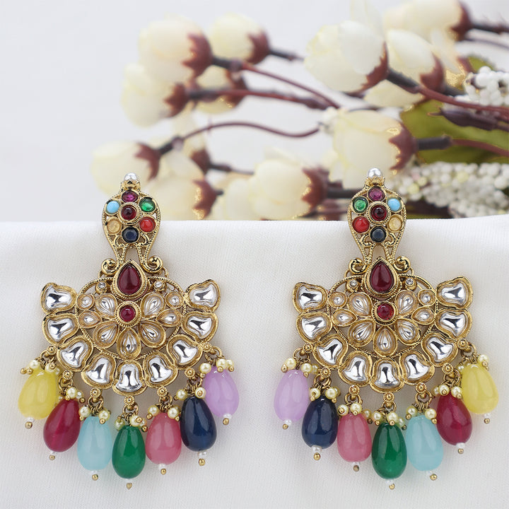 Short Brass Earring P4459