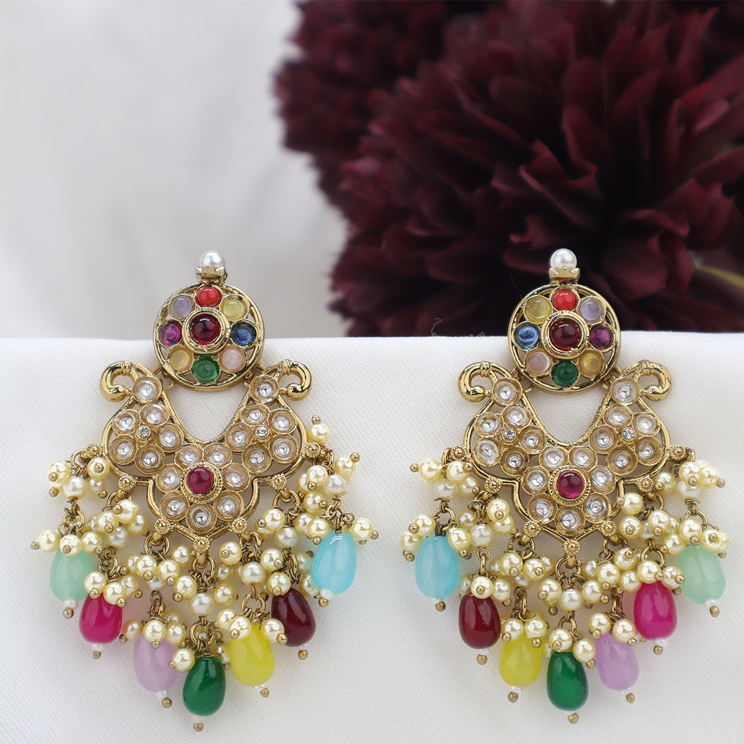 Short Brass Earring P4455