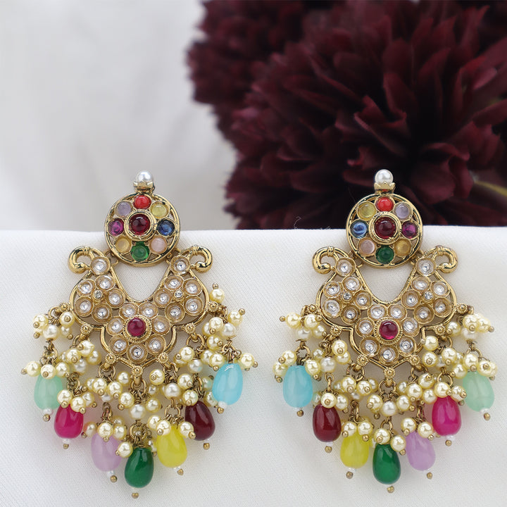 Short Brass Earring P4455