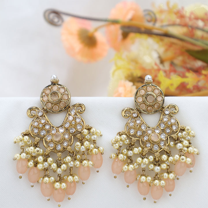 Short Brass Earring P4455