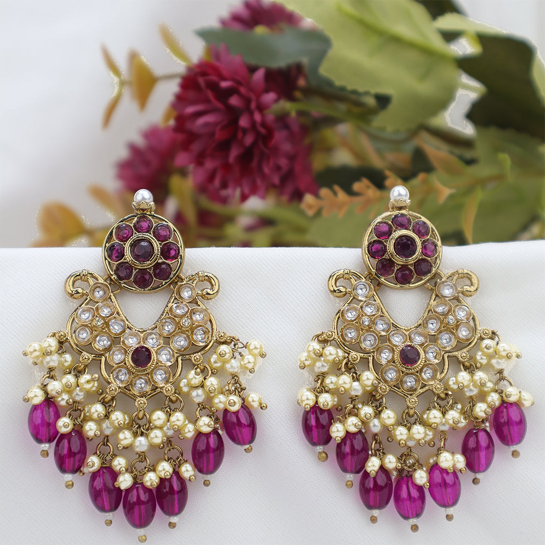 Short Brass Earring P4455