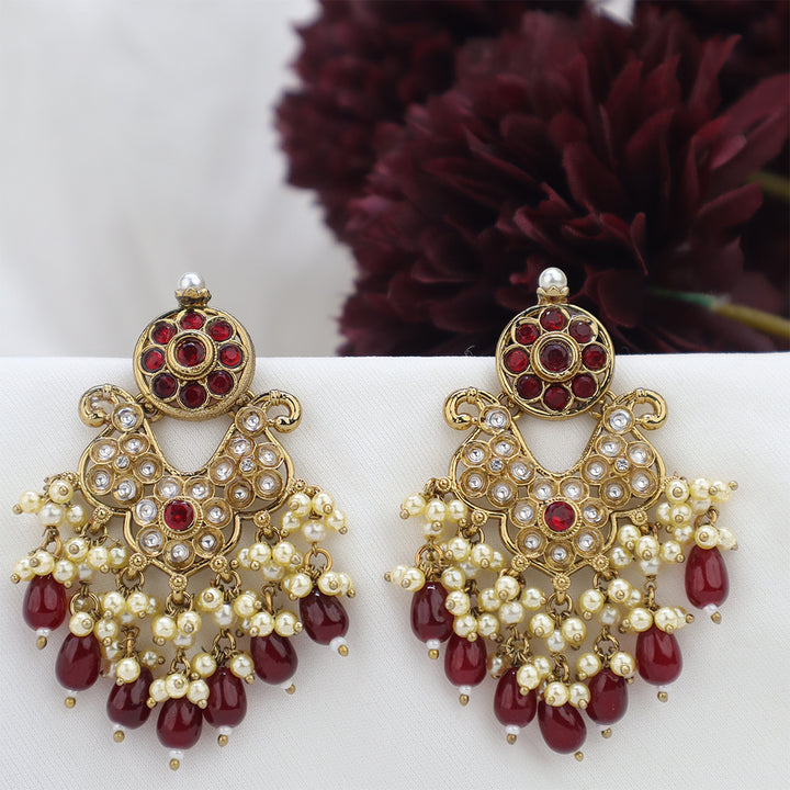 Short Brass Earring P4455