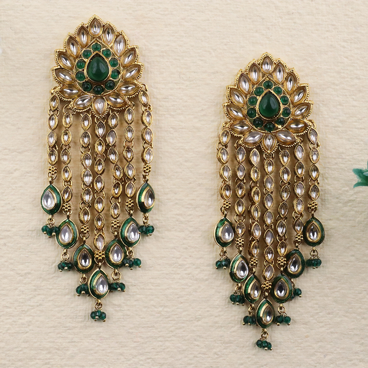 Long Brass Earring P4372