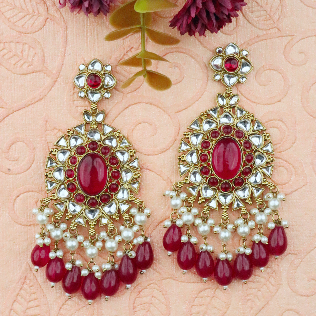 Long Brass Earring P4364