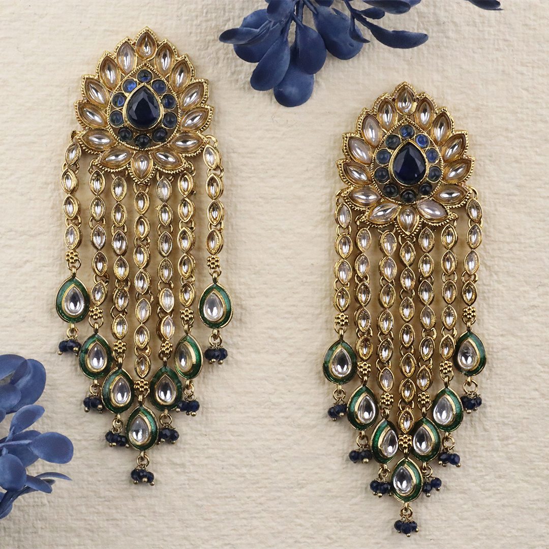 Long Brass Earring P4372