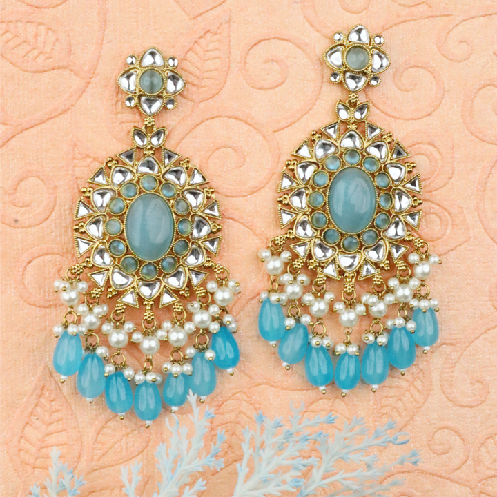 Long Brass Earring P4364